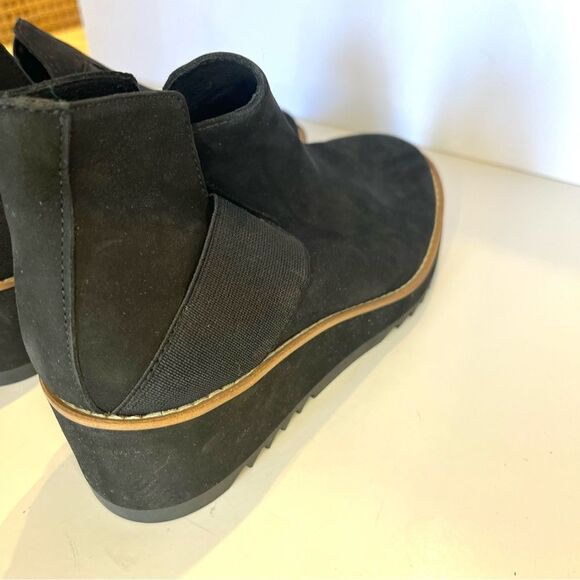 Eileen Fisher Suede Wedge Pull On Ankle Boots in Size 6.5 NWOB - Picture 3 of 8